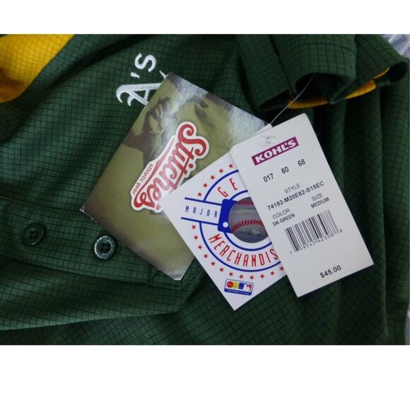 NWT Oakland A's Stiches Athletic Gear Polo Top - Picture 4 of 9